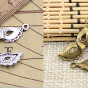 30pcs Fox Mask charms pendant 31x12mm antique silver/antique bronze ornament accessories jewelry making DIY handmade craft base material