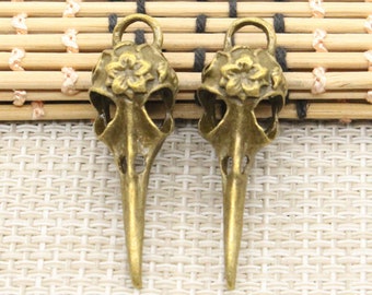 10pcs Skull dagger charms pendant 41x12mm bronze ornament accessories jewelry making DIY handmade craft base material