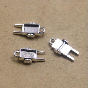 10pcs Small carts charms Flatbed truck pendant 22x11x5mm antique silver ornament accessories jewelry making DIY handmade craft base material