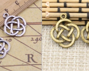 30pcs Amulet pendant charms 18x16mm antique silver/antique bronze ornament accessories jewelry making DIY handmade craft base material