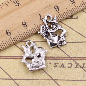 50pcs Witch refining charms pendant 19x15mm antique silver ornament accessories jewelry making DIY handmade craft material
