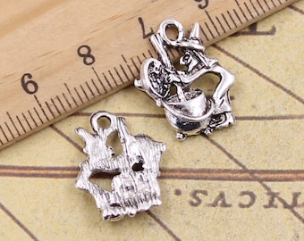 50pcs Witch refining charms pendant 19x15mm antique silver ornament accessories jewelry making DIY handmade craft material