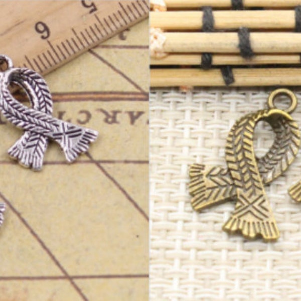 30pcs scarf charms pendant 23x16mm antique silver/antique bronze ornament accessories jewelry making DIY handmade craft base material