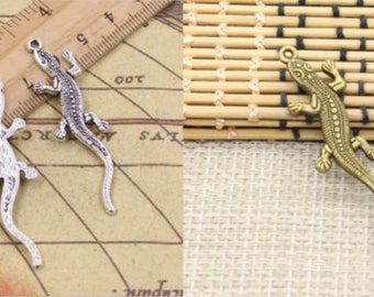 Charm In Argento 925 Iguana E Lucertola – Ciondolo Per Bracciale, Gioiello Artigianale Uomo/donna