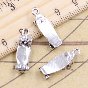 30pcs Chute boards charms pendant 22x7mm antique silver ornament accessories jewelry making DIY handmade craft base material