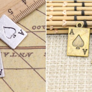Poker pendentif accessoires 20 * 12 mm