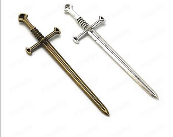 10pcs Sword charms 88x25mm Antique silver/Antique bronze ornament accessories jewelry making DIY handmade craft base material