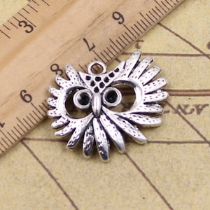 10pcs Owl charms pendant 30x26mm antique silver ornament accessories jewelry making DIY handmade craft base material