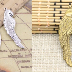 10pcs Parrot charms pendant 58x16mm Antique bronze/Antique silver ornament accessories jewelry making DIY handmade craft base material