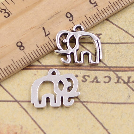 Ciondolo a forma di elefante in argento Sterling 925 per gioielli fai da te, accessori per orecchini e collane