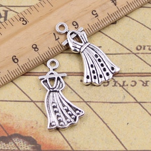 20PCS Dresses charms pendant 33x17mm antique silver ornament accessories jewelry making DIY handmade craft material