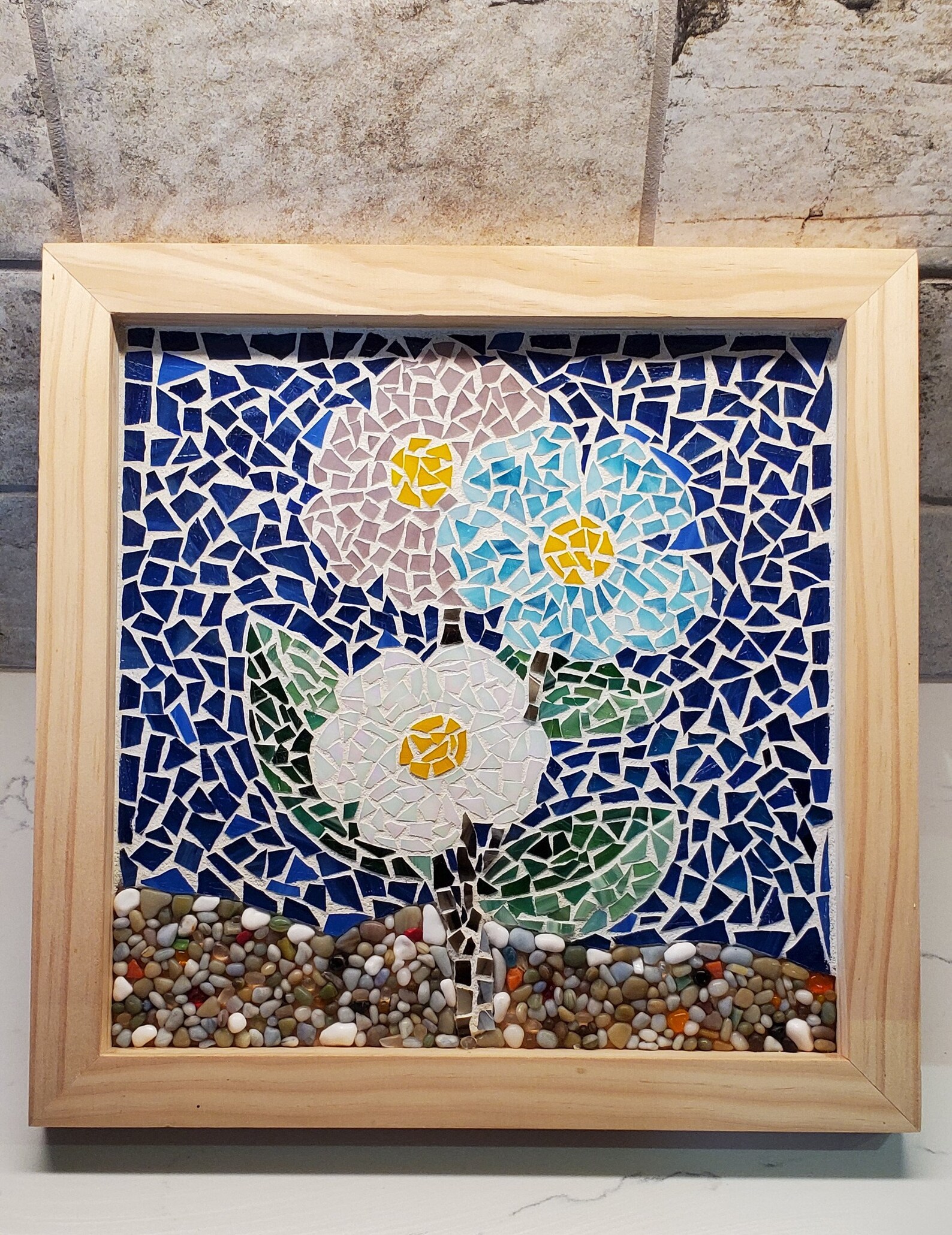 Flower Trio Mosaic Panel Etsy flower-trio-mosaic-panel-etsy