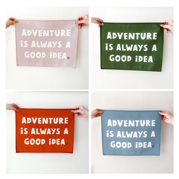 Adventure is always a good idea - wall hanging | choose your colour | Kids room wall hanging | Cool kids wall decor