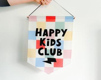 Bannière Happy kids club - (Nouvelles couleurs printanières)