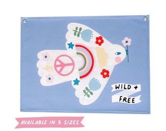 Wild + Free Organic Cotton Wall Hanging | Kids Room Decor