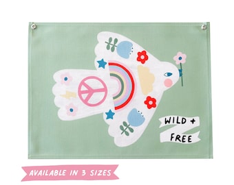 Wild + Free Wall Hanging | Nursery Decor | Kids room decor