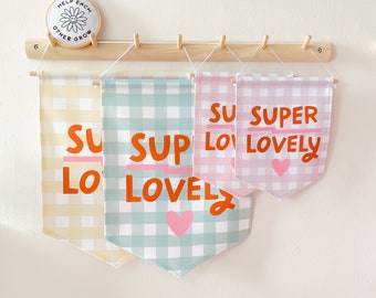 Super lovely gingham banner (choose colour)