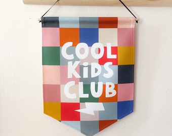 Cool kids Club patchwork banner (Autumn colours)