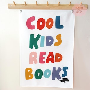 Cool Kids Read Books | kids wall hanging | kids playroom | Colorful kids room decor