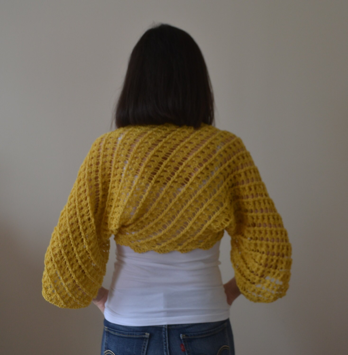 mustard bolero jacket
