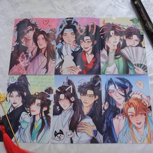 Cartões postais Danmei HuaLian/BingQiu/WangXian/RanWan/BeefLeaf/MoShang 4x6
