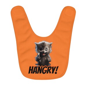 Halloween Werewolf Hangry! Fleece Baby Bib