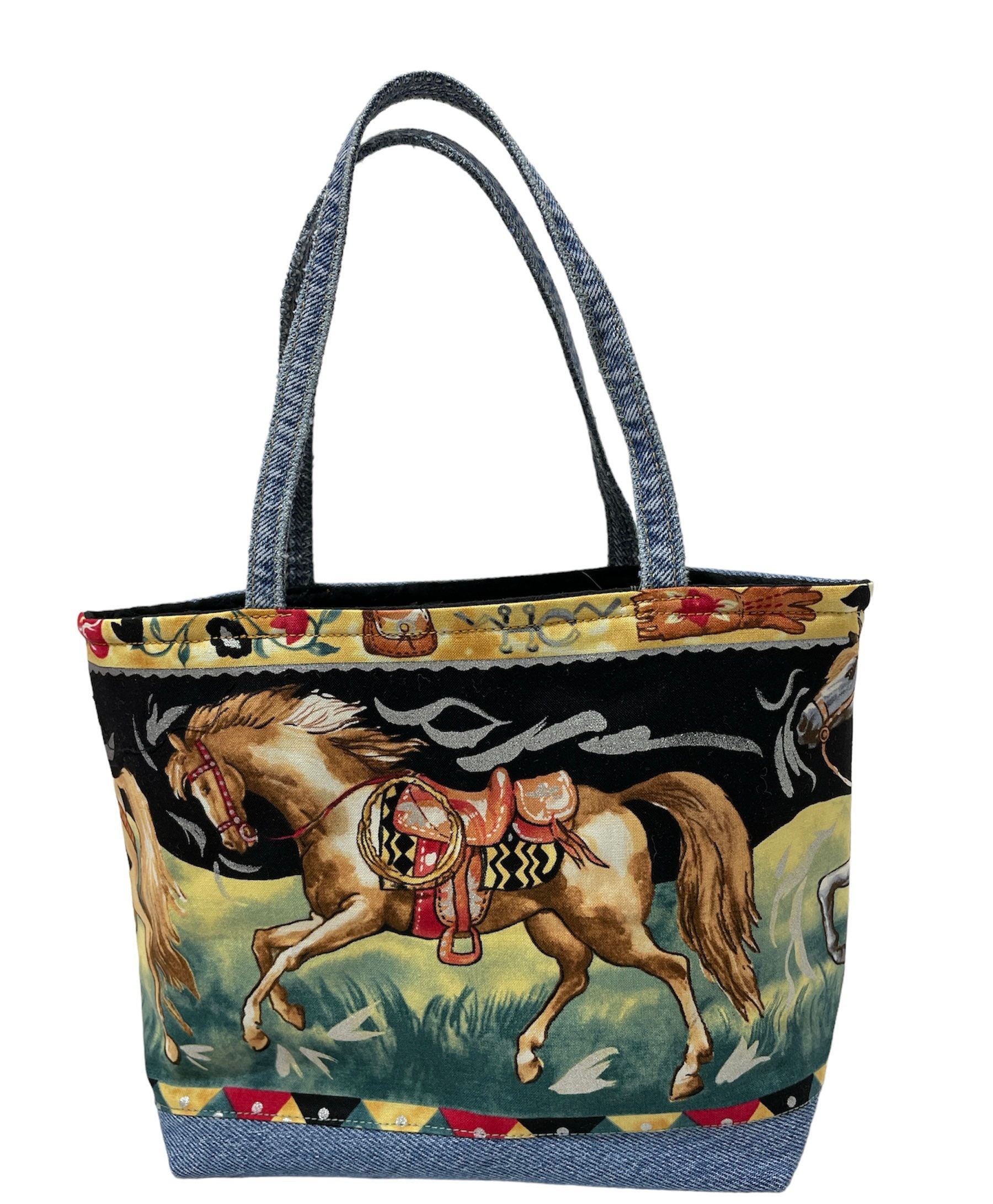 COWGIRL Quilt Style Handbag Purse Western Equestrian HORSES 