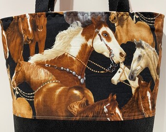 Horse tote bag Western cowgirl purse  fashionable  Equestrian  handbag  handmade gift
