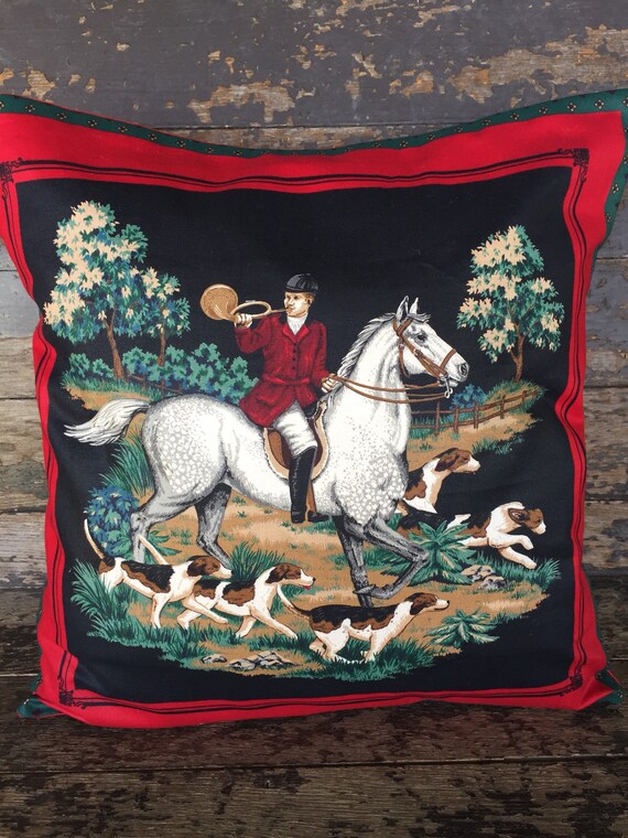 HORSE SHAM ACCENT THROW PILLOW COVER ENVELOPE BACK 16X16 NEW HANDMADE