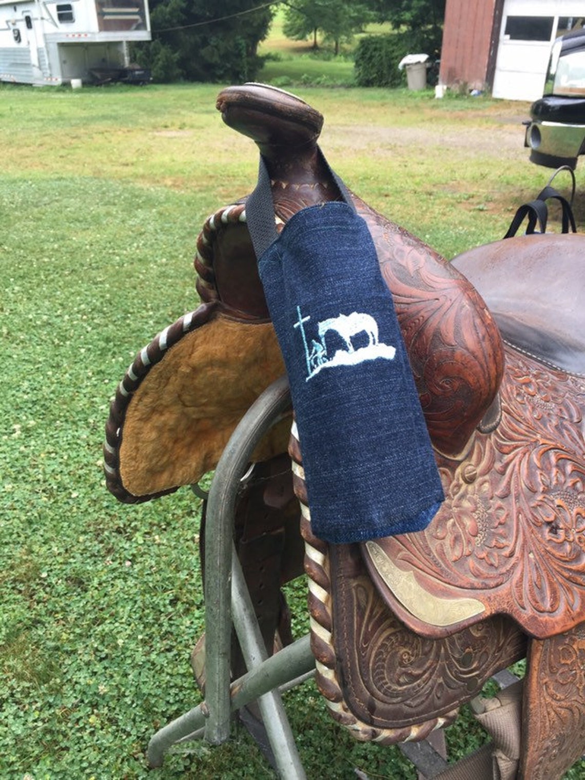 Trail riders saddle horn bag water bottle holder recycled Etsy