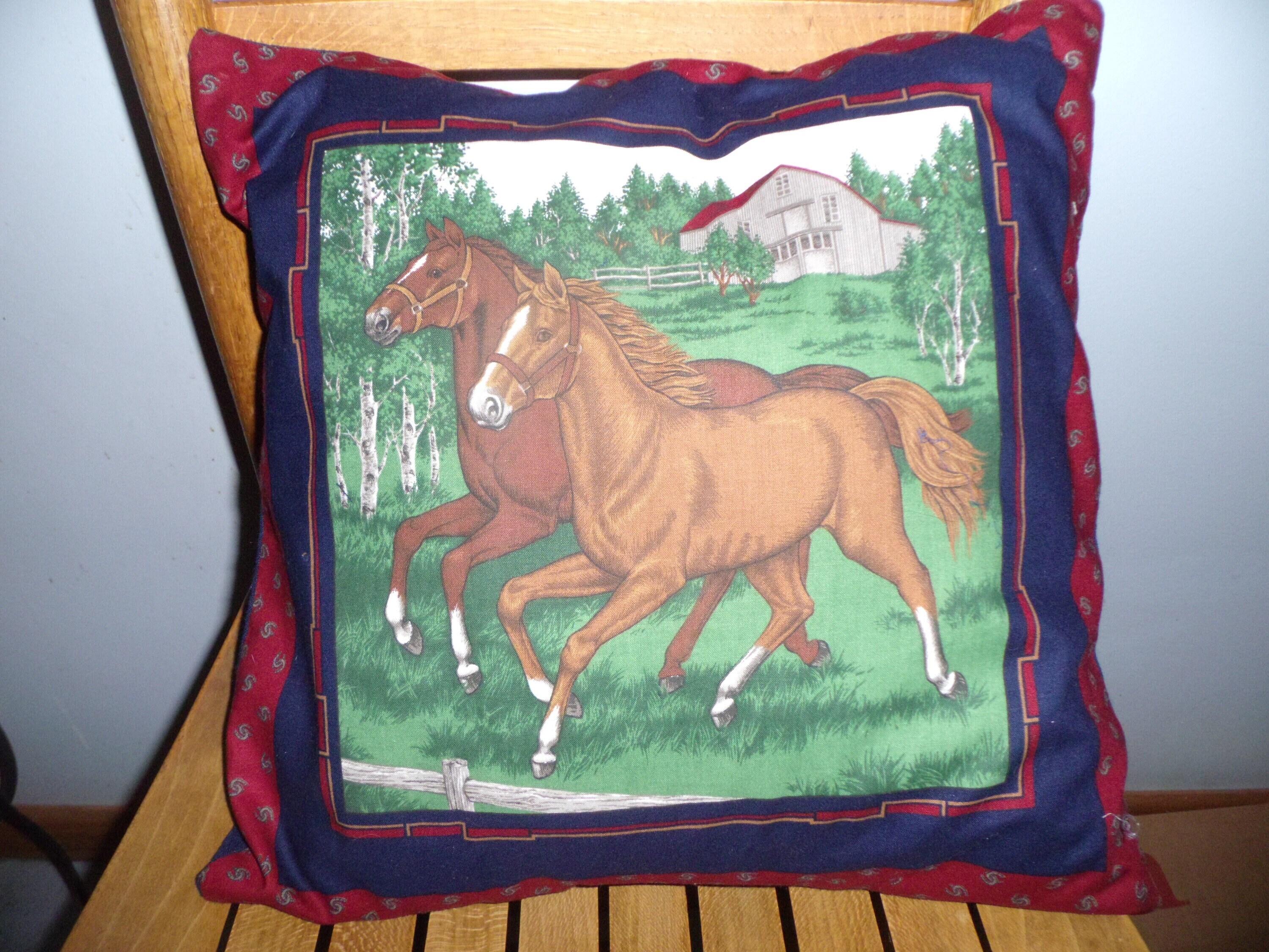 Horse Pillow Cover Foal Pillow Sham Equestrian Decor Western Etsy