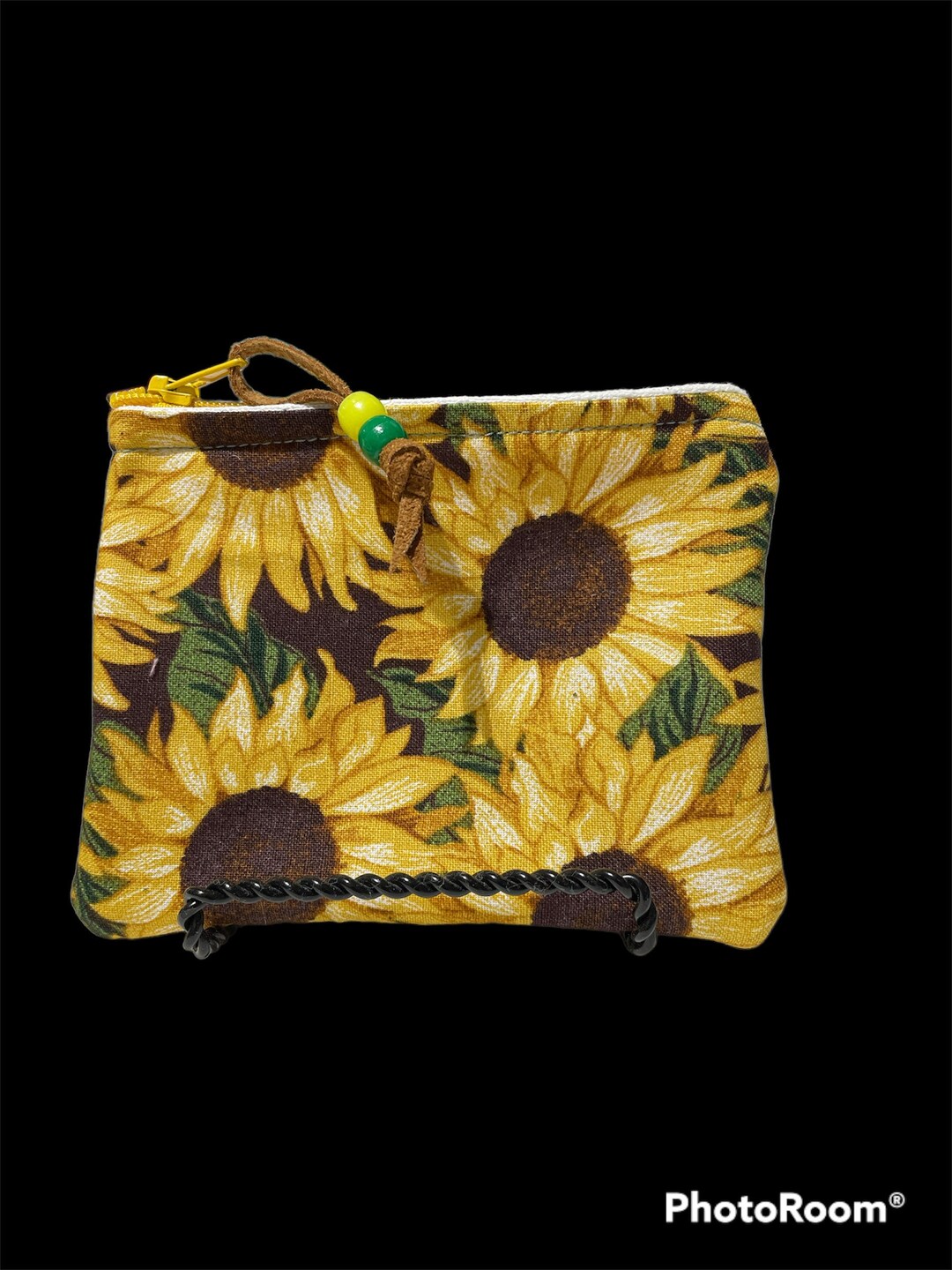 Zipper Pouch Sunflower Pouch Floral Gift Bag Coin Purse Etsy