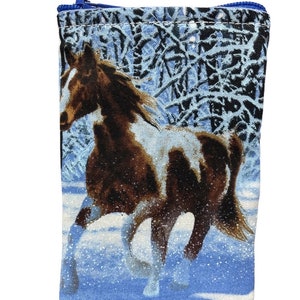 Horse Coin pouch zipper top bag  Equestrian gift cowgirl bag gift card pouch handmade