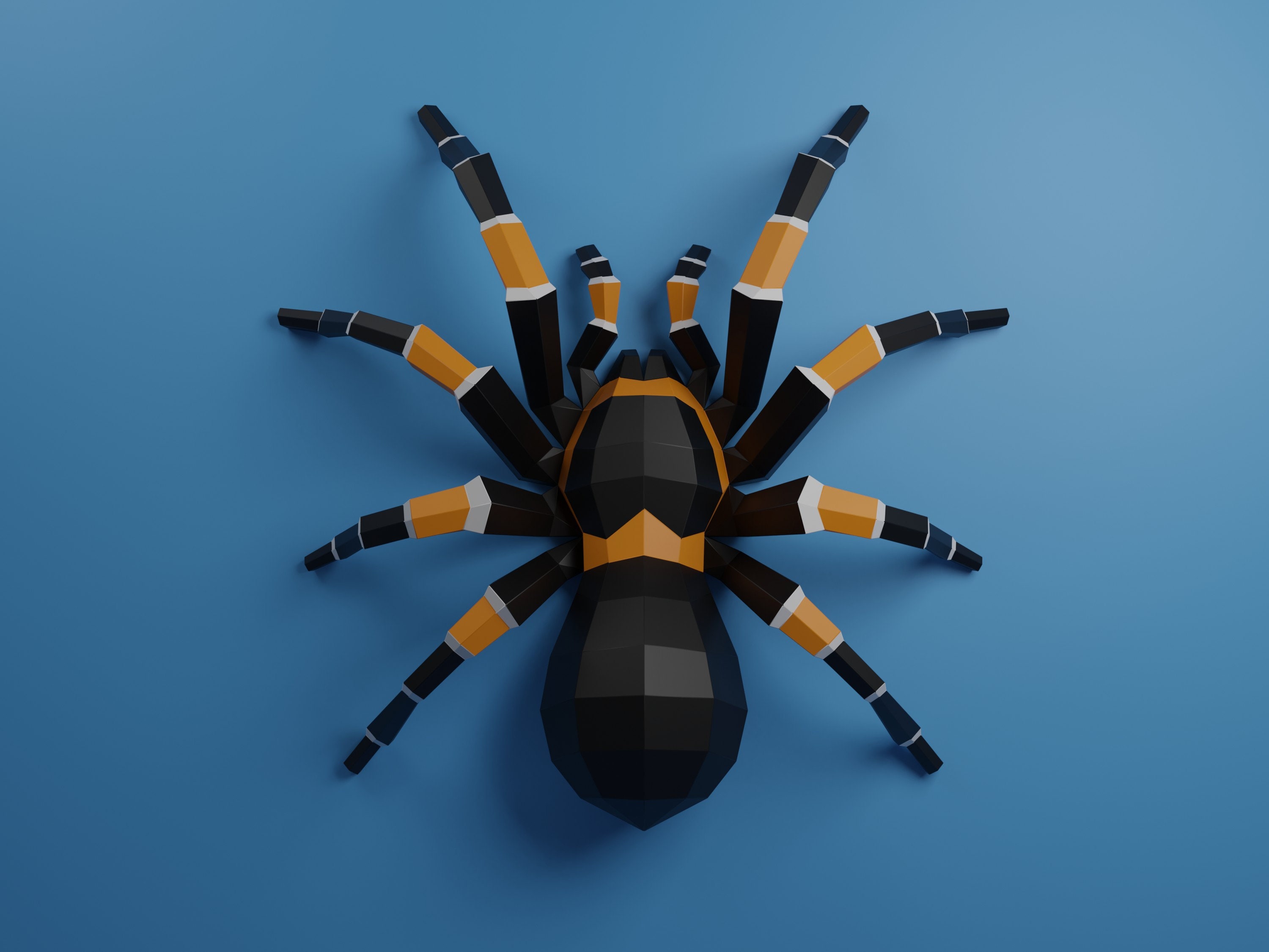 Diy Halloween Spider 2022 Tarantula Halloween Spider Papercraft Xl Version Diy Etsy India
