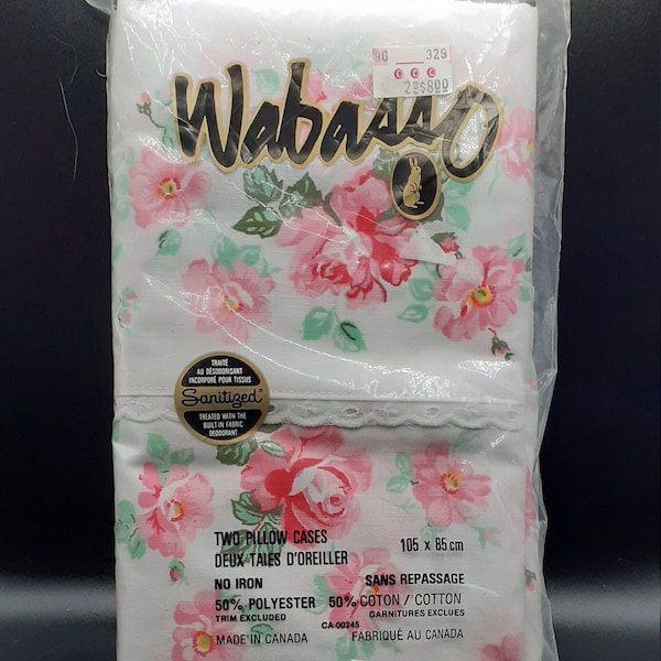 Vintage Wabasso Pillowcases in Original packaging.