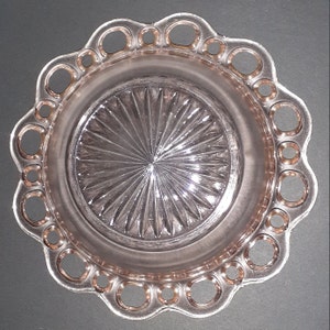 Pink Depression Glass Dish Candy Bowl
