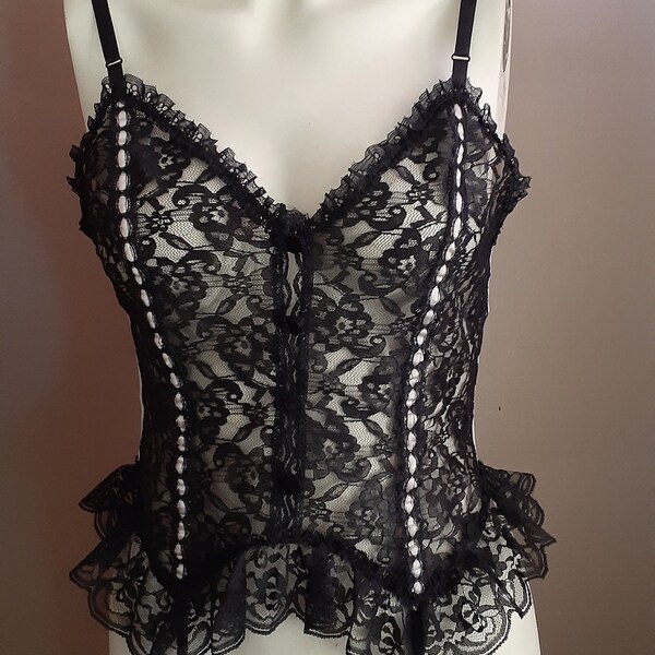 Alexandra Lace Bustier in Black