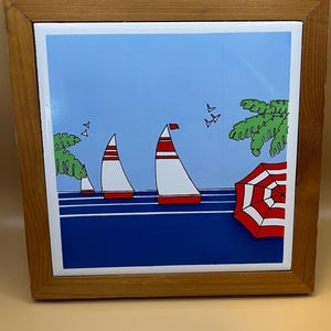 Vintage Sailboat Trivet