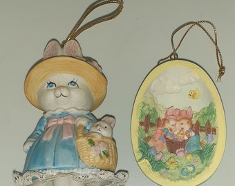 Two Vintage Easter Ornaments