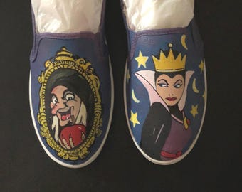 Hand-Painted Evil Queen Shoes, Disney Inspired, Made to Order