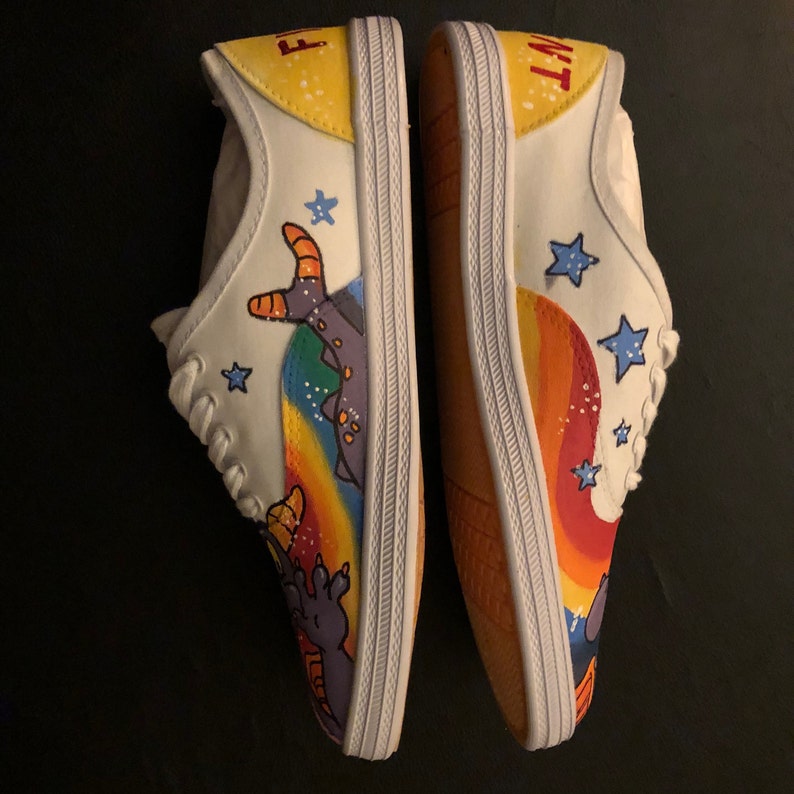 Hand painted inspired by Figment shoes