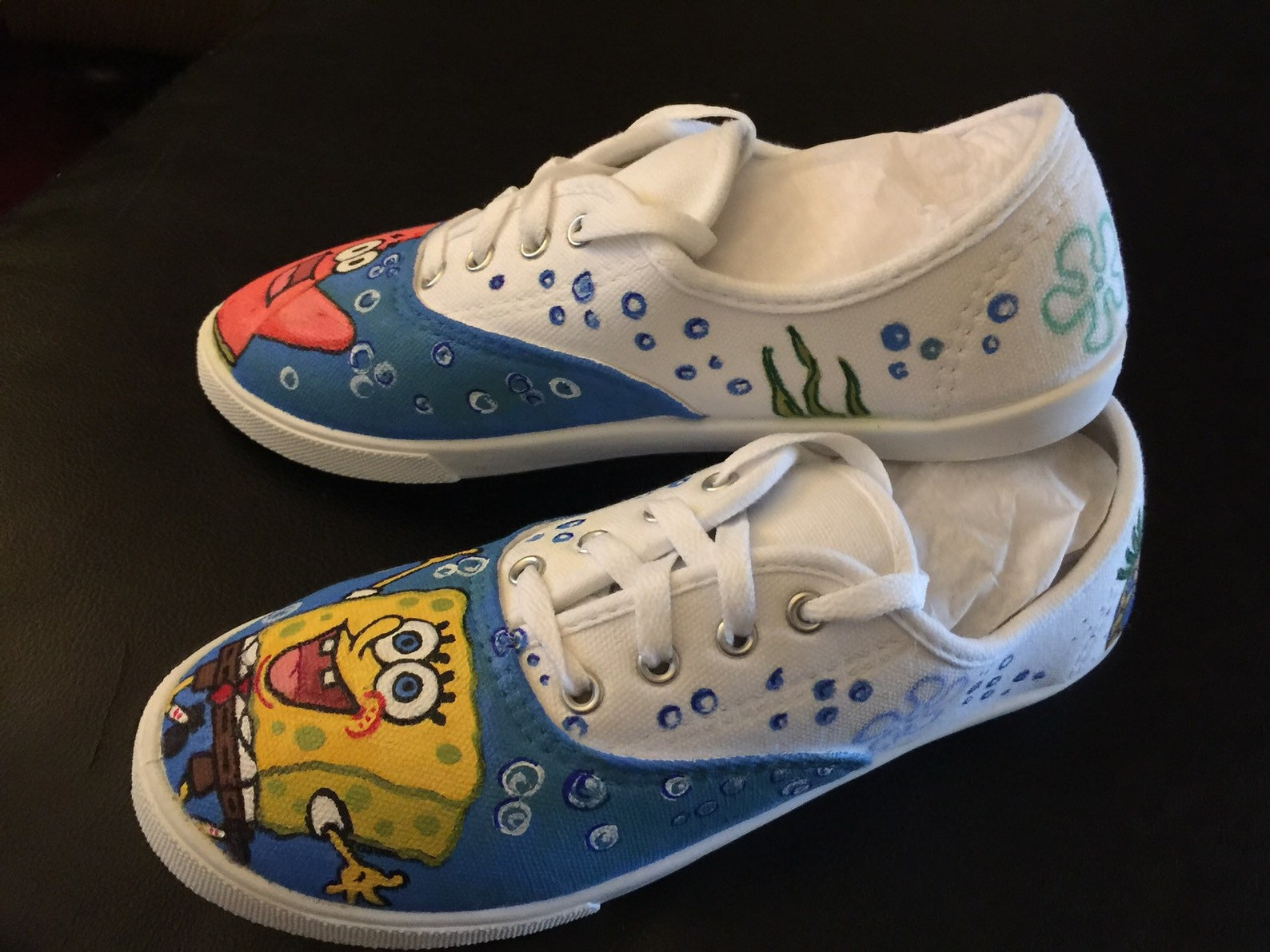Hand painted inspired by Sponge Bob Sneakers | Etsy