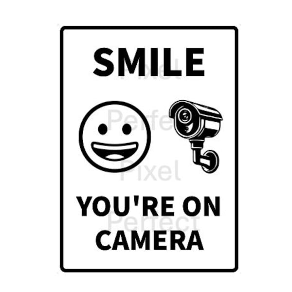 Smile Youre on Camera Sign - Etsy