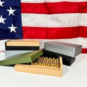 Personalized 9mm Ammo Box: 50 Round Storage, Custom Text
