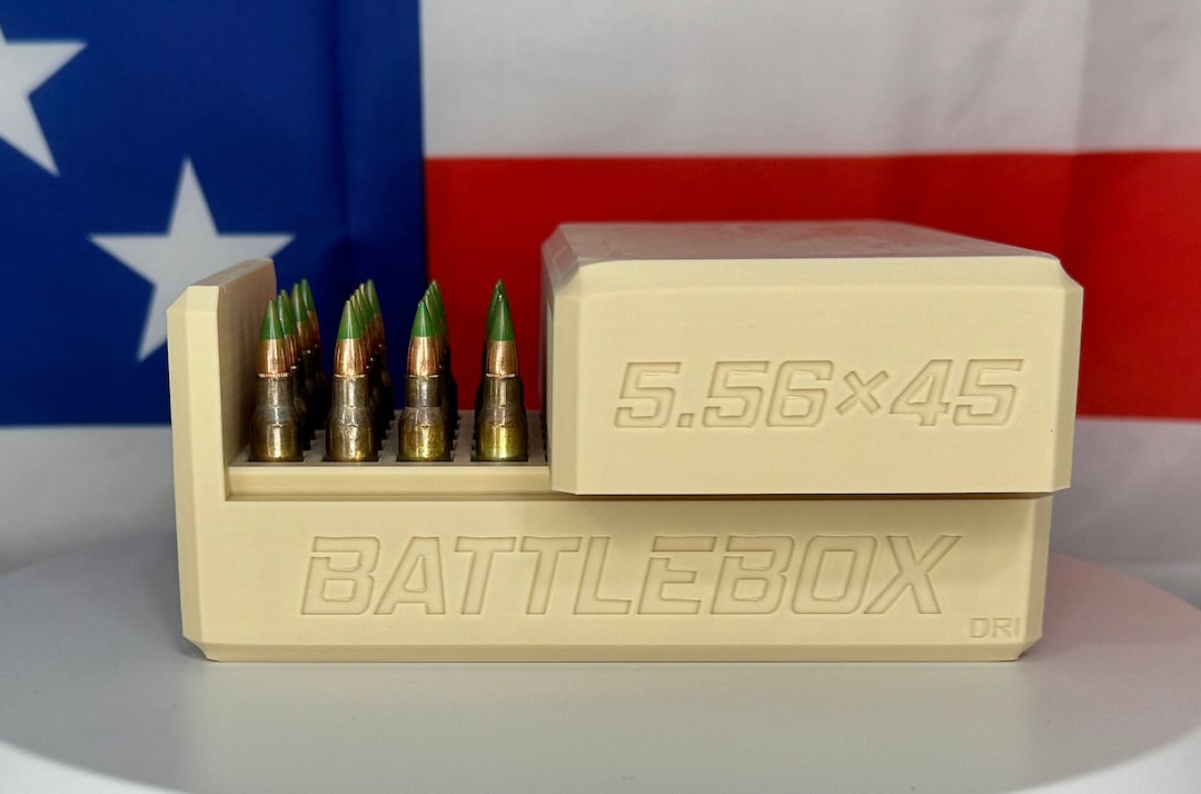 556 Ammo Box personalized 50 Rounds per Box for Ammo Storage or