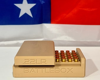 Personalized 22LR Ammo Box: 50 Round Storage, Custom Text