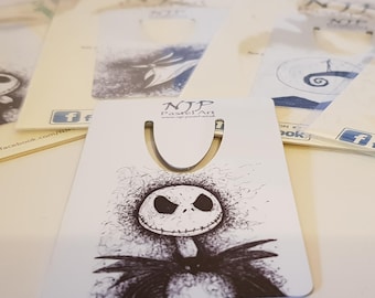 Nightmare Before Christmas Bookmark. TNBC book mark. Jack Skellington. Ideal stocking filler gift from hand drawn originals