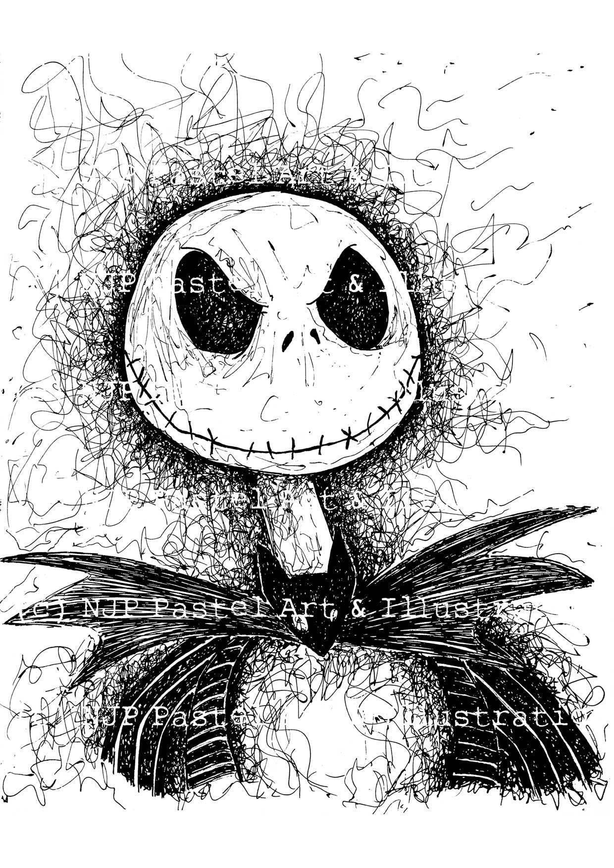 Nightmare Before Christmas Pictures, Jack, Sally, Zero: TNBC Art Prints \u0026  Gifts From Hand Drawn Originals - Etsy Sweden, image size:1240x1754