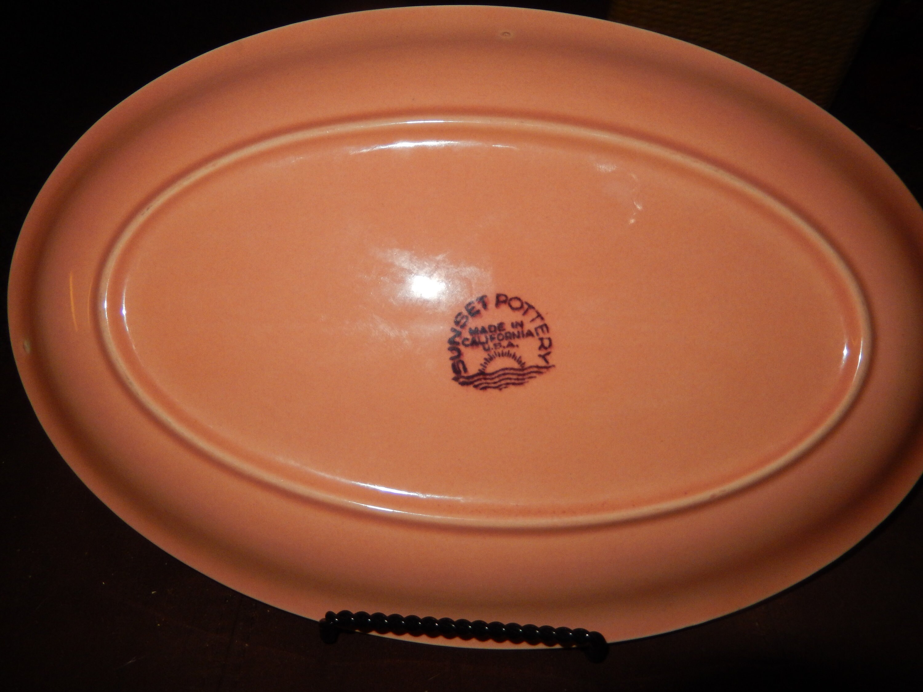 Vernon Ware Sunset Pottery of California Oval Plate Etsy