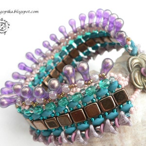 Statement Beaded Cuff Bracelet &quot;Minerva&quot;
